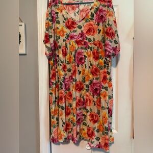 Haptics Floral Midi Dress with Pockets
